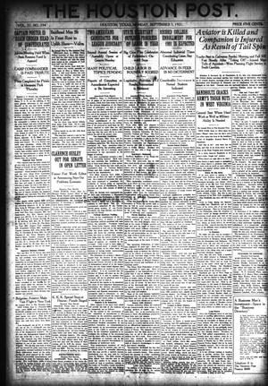 The Houston Post. (Houston, Tex.), Vol. 37, No. 154, Ed. 1 Monday, September 5, 1921