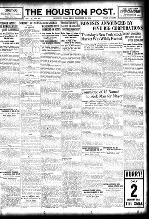 Primary view of object titled 'The Houston Post. (Houston, Tex.), Vol. 31, No. 262, Ed. 1 Friday, December 22, 1916'.