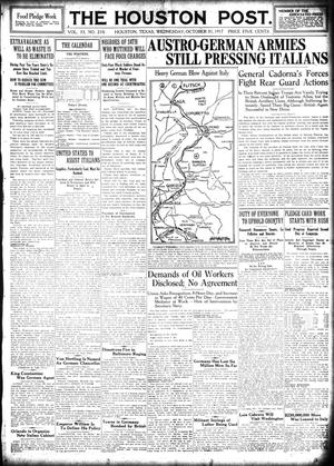 The Houston Post. (Houston, Tex.), Vol. 33, No. 210, Ed. 1 Wednesday, October 31, 1917