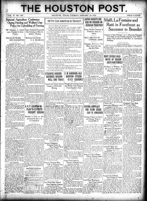 The Houston Post. (Houston, Tex.), Vol. 37, No. 295, Ed. 1 Tuesday, January 24, 1922