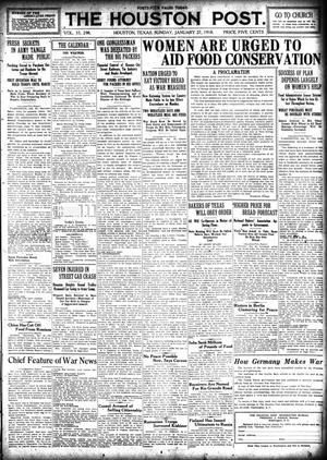 The Houston Post. (Houston, Tex.), Vol. 33, No. 298, Ed. 1 Sunday, January 27, 1918
