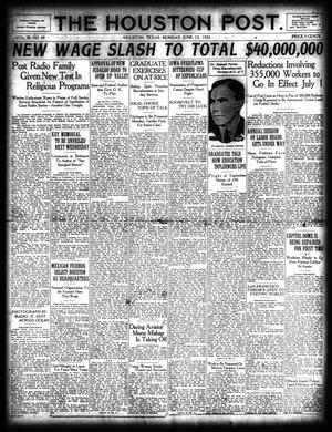 Primary view of object titled 'The Houston Post. (Houston, Tex.), Vol. 38, No. 69, Ed. 1 Monday, June 12, 1922'.