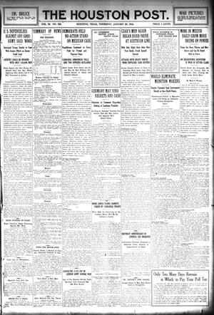 The Houston Post. (Houston, Tex.), Vol. 30, No. 292, Ed. 1 Thursday, January 20, 1916