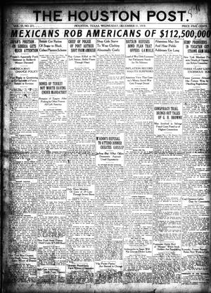 The Houston Post. (Houston, Tex.), Vol. 35, No. 271, Ed. 1 Wednesday, December 31, 1919