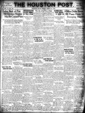 The Houston Post. (Houston, Tex.), Vol. 37, No. 354, Ed. 1 Friday, March 24, 1922