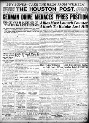 The Houston Post. (Houston, Tex.), Vol. 34, No. 23, Ed. 1 Saturday, April 27, 1918