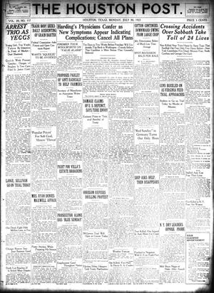 The Houston Post. (Houston, Tex.), Vol. 39, No. 117, Ed. 1 Monday, July 30, 1923