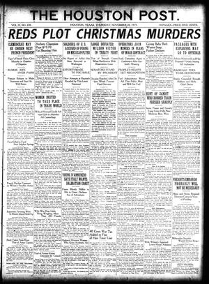 The Houston Post. (Houston, Tex.), Vol. 35, No. 230, Ed. 1 Thursday, November 20, 1919