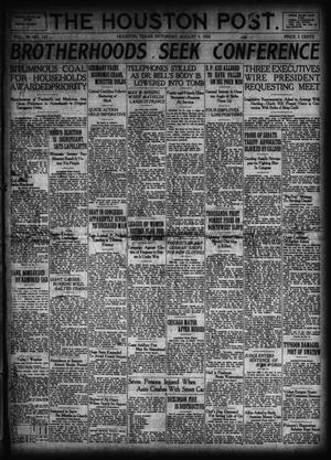Primary view of object titled 'The Houston Post. (Houston, Tex.), Vol. 38, No. 123, Ed. 1 Saturday, August 5, 1922'.