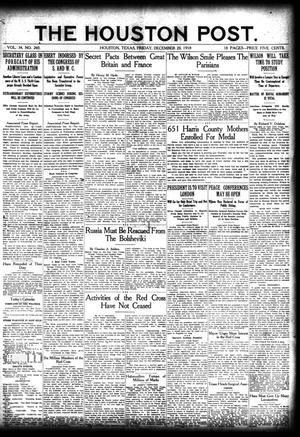 The Houston Post. (Houston, Tex.), Vol. 34, No. 260, Ed. 1 Friday, December 20, 1918