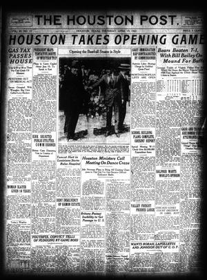 The Houston Post. (Houston, Tex.), Vol. 39, No. 15, Ed. 1 Thursday, April 19, 1923