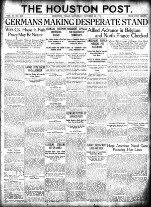 The Houston Post. (Houston, Tex.), Vol. 34, No. 205, Ed. 1 Saturday, October 26, 1918