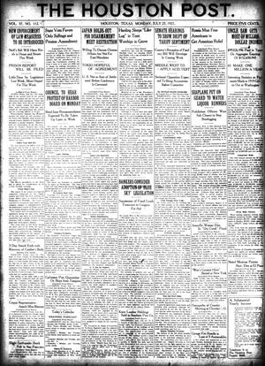 The Houston Post. (Houston, Tex.), Vol. 37, No. 112, Ed. 1 Monday, July 25, 1921
