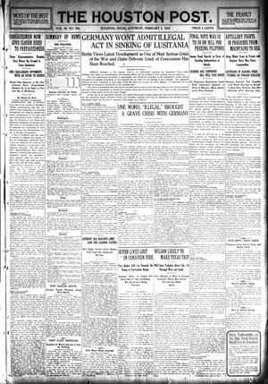 The Houston Post. (Houston, Tex.), Vol. 30, No. 308, Ed. 1 Saturday, February 5, 1916