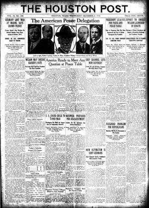 The Houston Post. (Houston, Tex.), Vol. 34, No. 244, Ed. 1 Wednesday, December 4, 1918