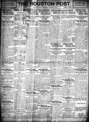 The Houston Post. (Houston, Tex.), Vol. 31, No. 274, Ed. 1 Wednesday, January 3, 1917