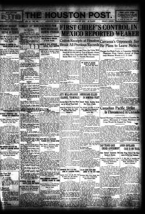 The Houston Post. (Houston, Tex.), Vol. 31, No. 204, Ed. 1 Wednesday, October 25, 1916