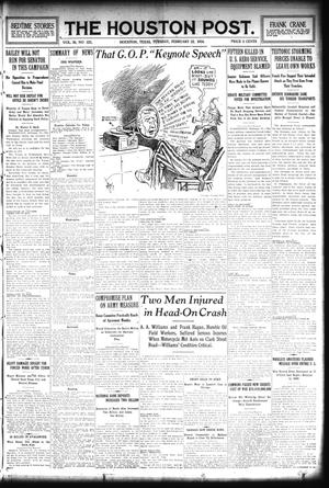 The Houston Post. (Houston, Tex.), Vol. 30, No. 325, Ed. 1 Tuesday, February 22, 1916