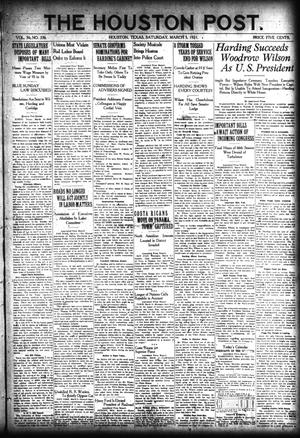 The Houston Post. (Houston, Tex.), Vol. 36, No. 336, Ed. 1 Saturday, March 5, 1921