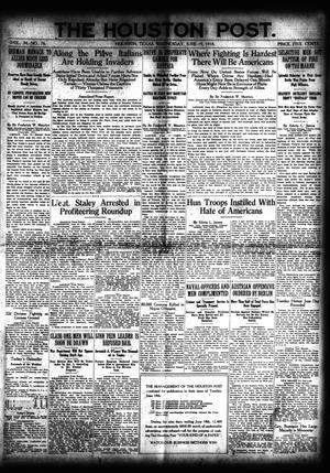 The Houston Post. (Houston, Tex.), Vol. 34, No. 76, Ed. 1 Wednesday, June 19, 1918