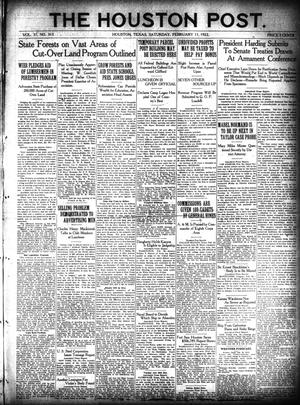 The Houston Post. (Houston, Tex.), Vol. 37, No. 313, Ed. 1 Saturday, February 11, 1922