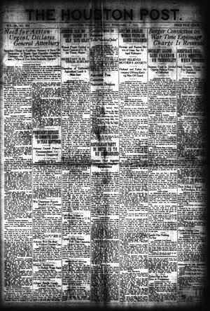 The Houston Post. (Houston, Tex.), Vol. 36, No. 304, Ed. 1 Tuesday, February 1, 1921