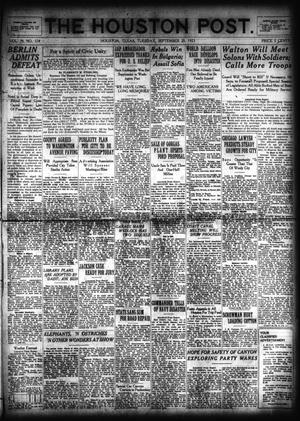 The Houston Post. (Houston, Tex.), Vol. 39, No. 174, Ed. 1 Tuesday, September 25, 1923