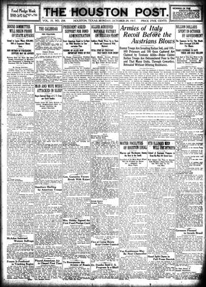 The Houston Post. (Houston, Tex.), Vol. 33, No. 208, Ed. 1 Monday, October 29, 1917