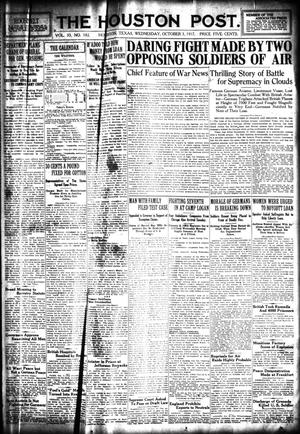 The Houston Post. (Houston, Tex.), Vol. 33, No. 182, Ed. 1 Wednesday, October 3, 1917