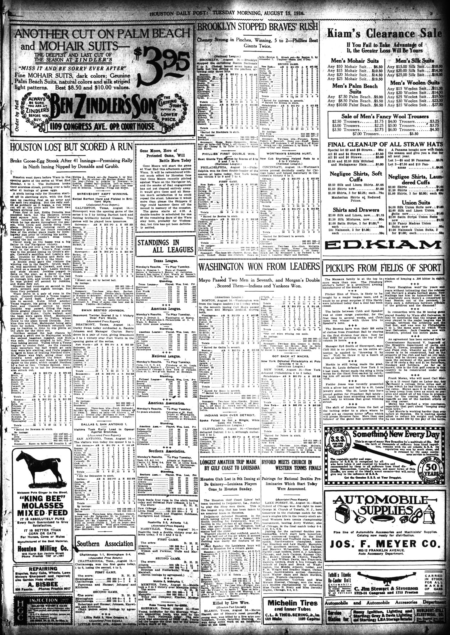 The Houston Post. (Houston, Tex.), Vol. 31, No. 133, Ed. 1 Tuesday, August 15, 1916
                                                
                                                    [Sequence #]: 3 of 16
                                                