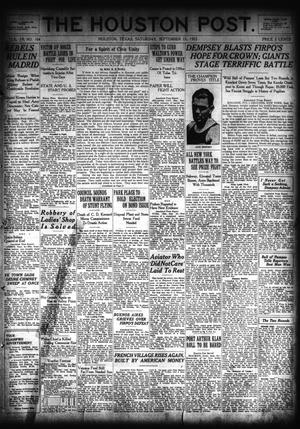 Primary view of object titled 'The Houston Post. (Houston, Tex.), Vol. 39, No. 164, Ed. 1 Saturday, September 15, 1923'.