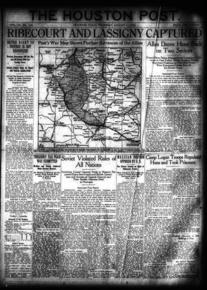 The Houston Post. (Houston, Tex.), Vol. 34, No. 133, Ed. 1 Thursday, August 15, 1918