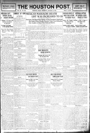 The Houston Post. (Houston, Tex.), Vol. 30, No. 285, Ed. 1 Thursday, January 13, 1916