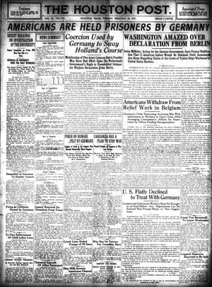 The Houston Post. (Houston, Tex.), Vol. 31, No. 315, Ed. 1 Tuesday, February 13, 1917