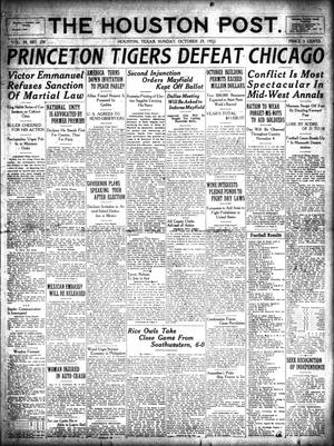 The Houston Post. (Houston, Tex.), Vol. 38, No. 208, Ed. 1 Sunday, October 29, 1922