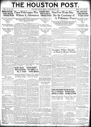 The Houston Post. (Houston, Tex.), Vol. 34, No. 330, Ed. 1 Friday, February 28, 1919