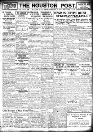 The Houston Post. (Houston, Tex.), Vol. 33, No. 324, Ed. 1 Friday, February 22, 1918