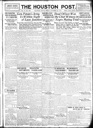 The Houston Post. (Houston, Tex.), Vol. 33, No. 205, Ed. 1 Friday, October 26, 1917