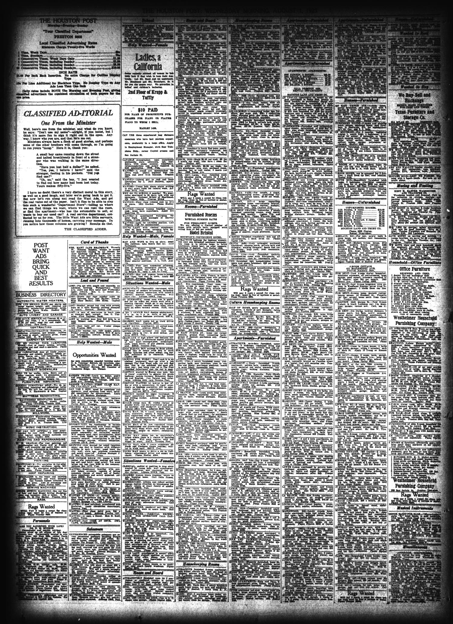 1500px x 2066px - The Houston Post. (Houston, Tex.), Vol. 39, No. 119, Ed. 1 Wednesday,  August 1, 1923 - Page 14 of 16 - The Portal to Texas History