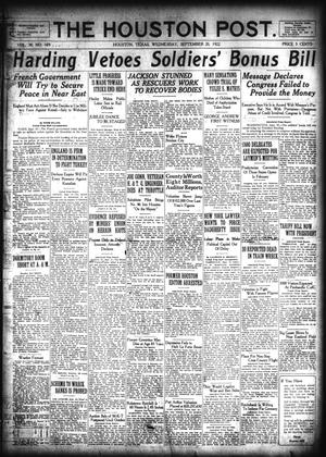 The Houston Post. (Houston, Tex.), Vol. 38, No. 169, Ed. 1 Wednesday, September 20, 1922