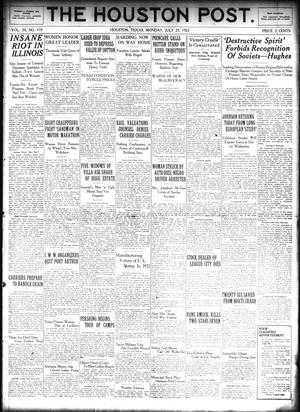 The Houston Post. (Houston, Tex.), Vol. 39, No. 110, Ed. 1 Monday, July 23, 1923