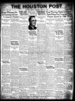 The Houston Post. (Houston, Tex.), Vol. 37, No. 360, Ed. 1 Thursday, March 30, 1922