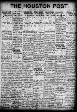The Houston Post. (Houston, Tex.), Vol. 37, No. 190, Ed. 1 Tuesday, October 11, 1921