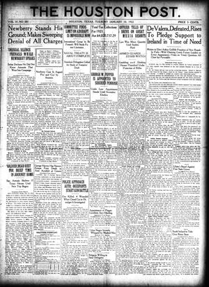 Primary view of object titled 'The Houston Post. (Houston, Tex.), Vol. 37, No. 281, Ed. 1 Tuesday, January 10, 1922'.