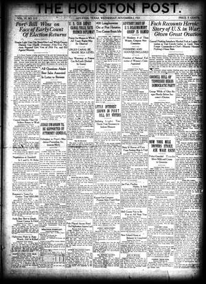 The Houston Post. (Houston, Tex.), Vol. 37, No. 212, Ed. 1 Wednesday, November 2, 1921