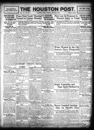 The Houston Post. (Houston, Tex.), Vol. 31, No. 280, Ed. 1 Tuesday, January 9, 1917