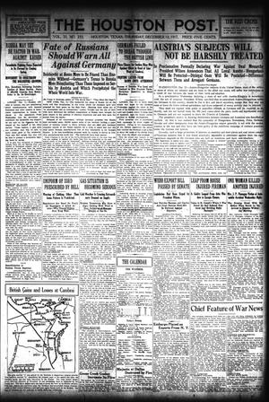 The Houston Post. (Houston, Tex.), Vol. 33, No. 253, Ed. 1 Thursday, December 13, 1917