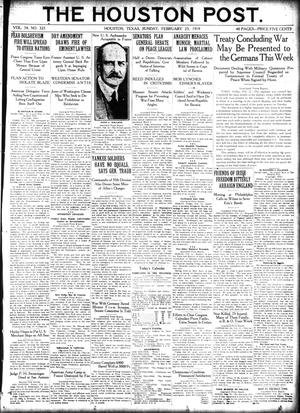 The Houston Post. (Houston, Tex.), Vol. 34, No. 325, Ed. 1 Sunday, February 23, 1919