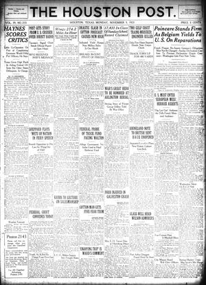 The Houston Post. (Houston, Tex.), Vol. 39, No. 215, Ed. 2 Monday, November 5, 1923