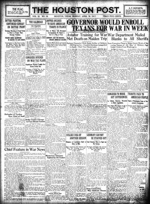 The Houston Post. (Houston, Tex.), Vol. 32, No. 26, Ed. 1 Monday, April 30, 1917